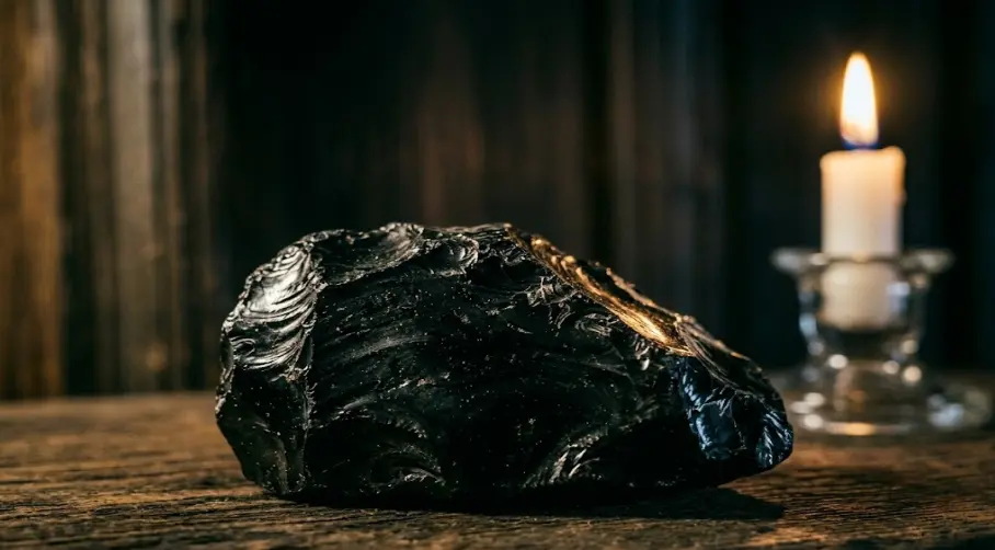 A picture of obsidian rock